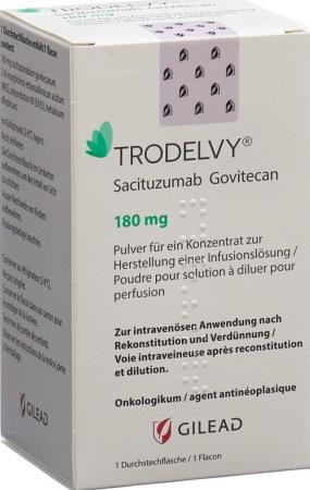 欧盟批准新型抗癌药Trodelvy 180mg（戈沙妥珠单抗）单药治疗HR+/HER2-转移性乳腺癌