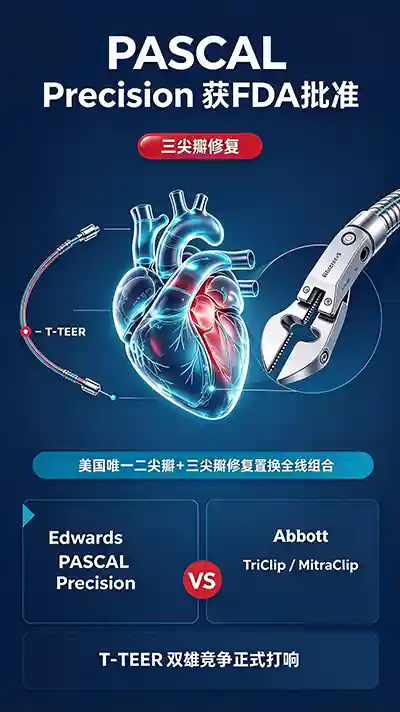 可愈有道_出国看病_PASCAL Precision获FDA批准用于三尖瓣修复：美国唯一二尖瓣+三尖瓣修复置换全线组合，反流患者迎来新选择