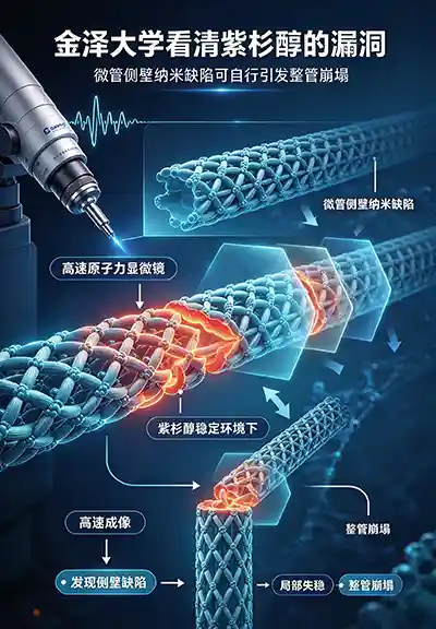 可愈有道_出国看病_金泽大学用高速原子力显微镜"看清"紫杉醇的漏洞：微管侧壁纳米缺陷可自行引发整管崩塌