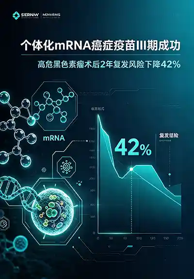 可愈有道_出国看病_Intismeran autogene+Keytruda：首个 III 期成功 mRNA 疫苗，黑色素瘤术后复发风险降 42%